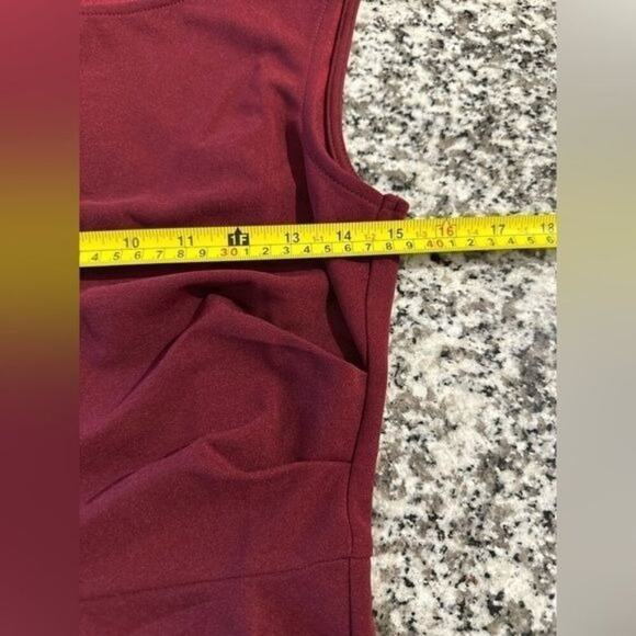 Miusol Women’s Retro Ruffle Slim Work Pencil Dress Burgundy Red Size Small Midi - Picture 10 of 16